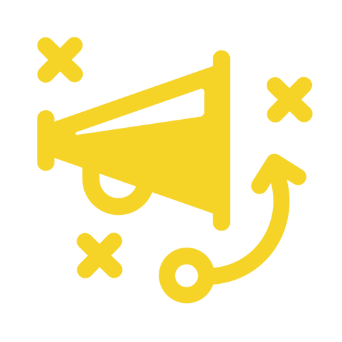 yellow Marketing strategy icon